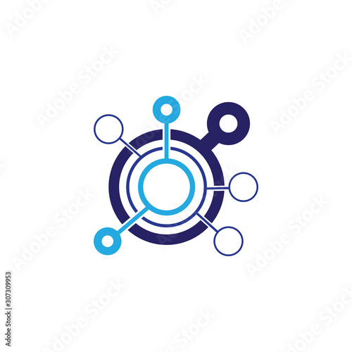 molecule logo vector icon template.