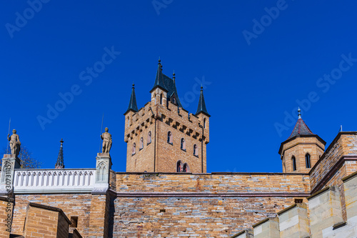 Germany Hohenzollern Castle is a hilltop castle located on the Mount Hohenzollern. The castle is a structure composed of four primary Parts; fortress, palace,chapels and gardens.