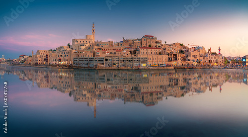 Beautiful panoramic view of Jaffa port and old town in Tel Aviv, Israel © Evgeni