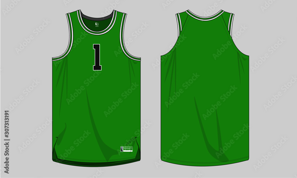 Blank Basketball Jersey Template Stock Illustration - Download