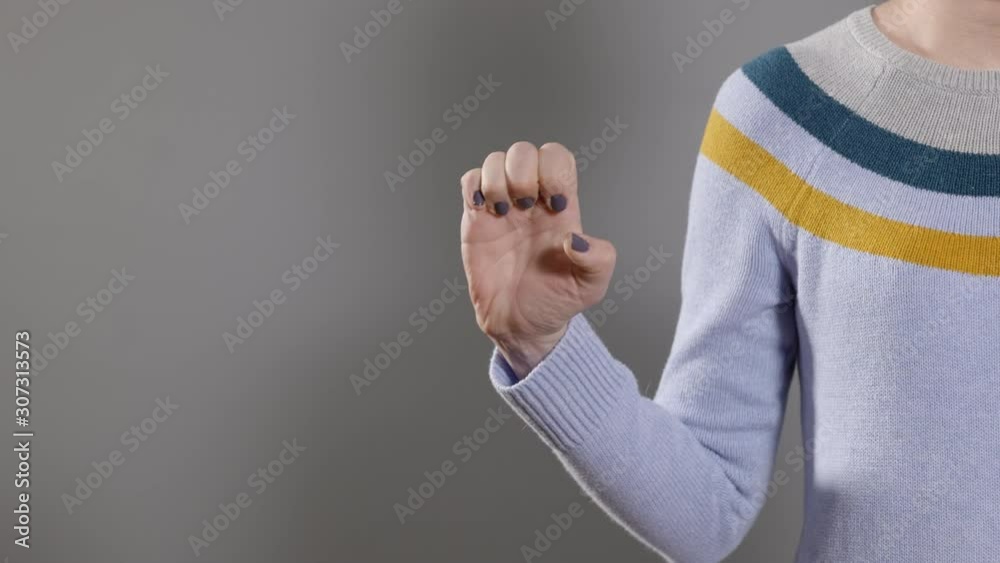 Woman stumbles through sign language v2