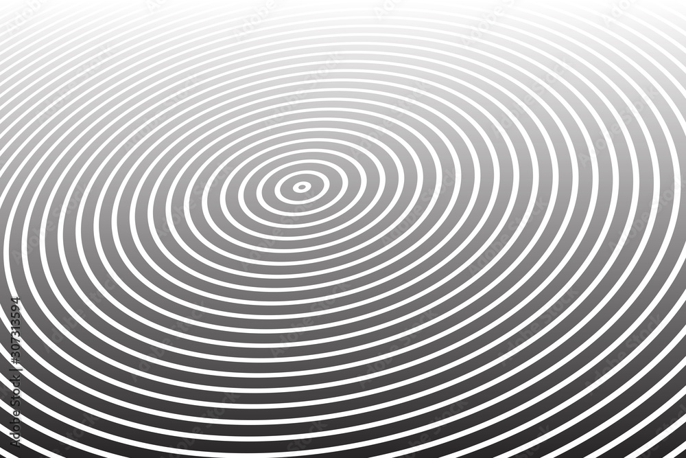 Concentric rings pattern. Oval striped lines texture.