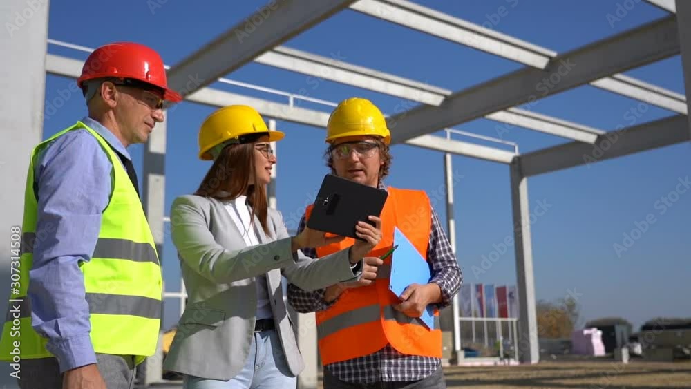 Project Management and Field Crew Meeting on Building Site