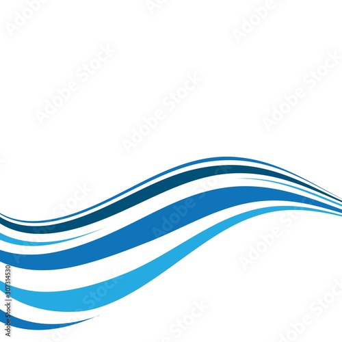 Water wave vector icon