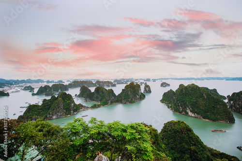 Halong Bay , Vietnam panoramic view. 