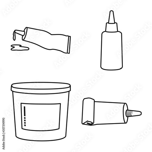 Isolated object of fixing and supplies icon. Set of fixing and liquid stock vector illustration.