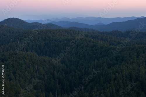 Twilight on the Bijele stijene mountains in Croatia