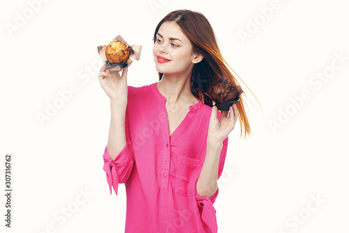 woman with cake