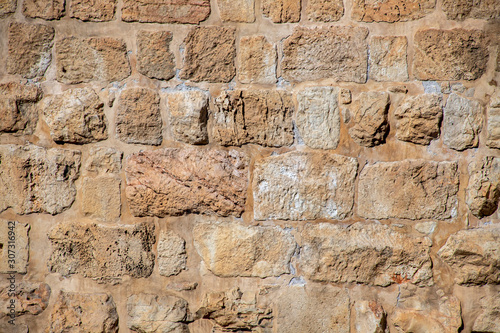 Old City Wall of Ancient Jerusalem Stones