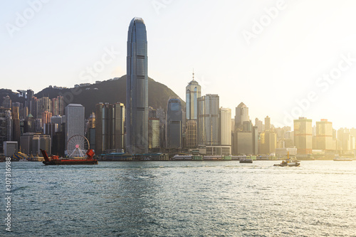View of the modern Hong Kong city