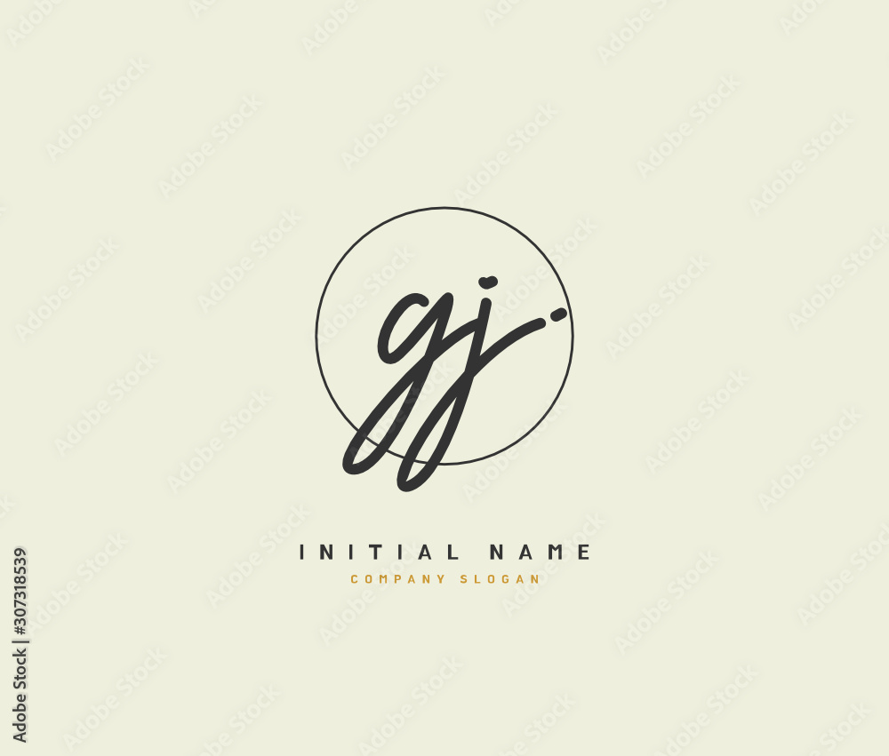 G J GJ Beauty vector initial logo, handwriting logo of initial signature, wedding, fashion, jewerly, boutique, floral and botanical with creative template for any company or business. G J GJ Beauty vector initial logo, handwriting logo of initial signature, wedding, fashion, jewerly, boutique, floral and botanical with creative template for any company or business.