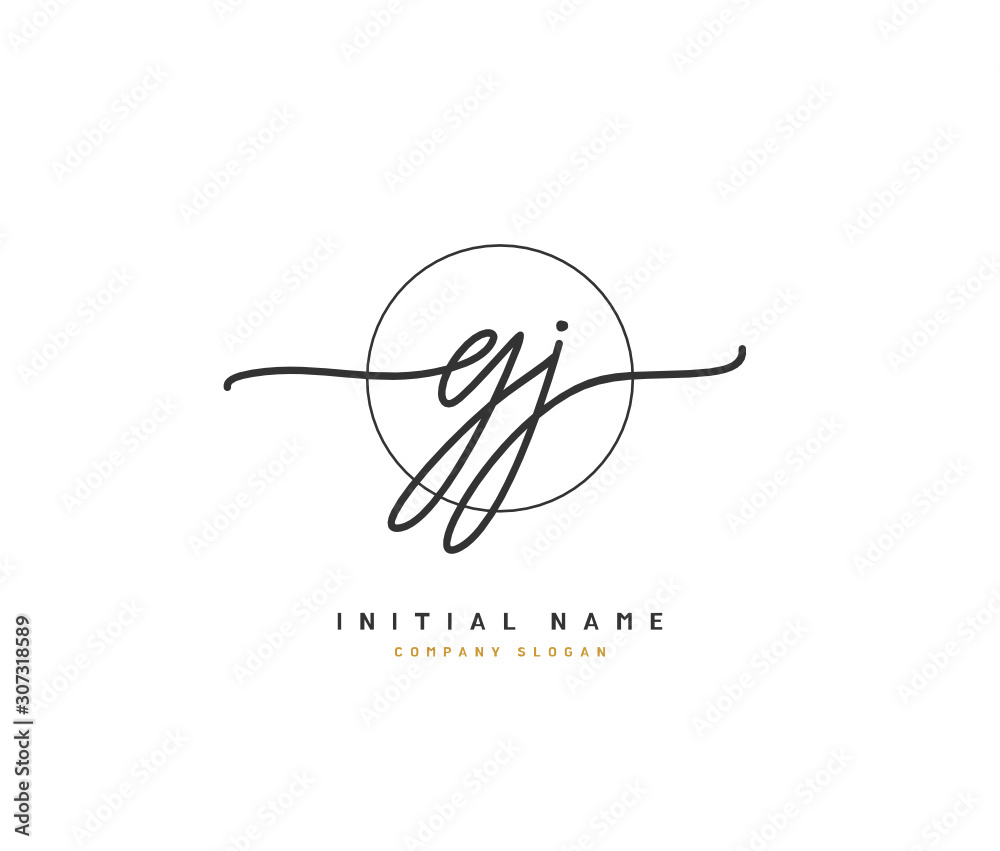 G J GJ Beauty vector initial logo, handwriting logo of initial signature, wedding, fashion, jewerly, boutique, floral and botanical with creative template for any company or business. G J GJ Beauty vector initial logo, handwriting logo of initial signature, wedding, fashion, jewerly, boutique, floral and botanical with creative template for any company or business.
