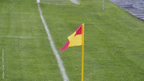 flag on soccer field