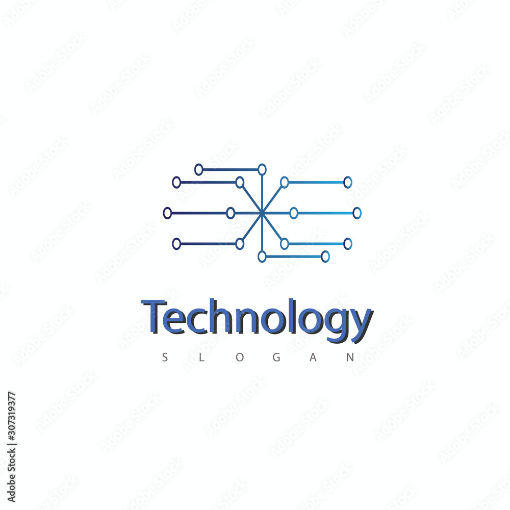 Technology Logo Design Icon Symbol