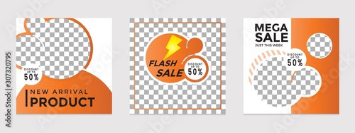 Editable social media post templates, Instagram story collections, social networking frames, layout designs, Mock-ups for marketing promotions, covers, banners, backgrounds, square puzzles. vector