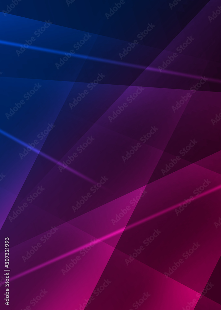 Obraz premium Dark abstract background with neon lines, glow. Bright neon glow.