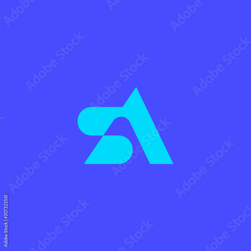 Creative Initial letter SA/AS abstract Vector logo for company identity. lowercase s and a vector logo. sa initial design template. Vector illustration