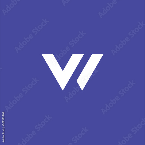 Creative Initial letter VW/WV abstract Vector logo for company identity. lowercase w and v initial design template. Vector illustration.