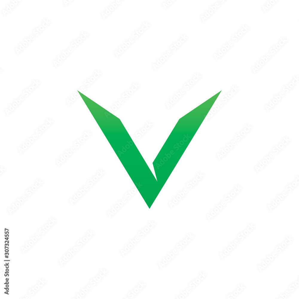 modern color v logo design modern color v logo design