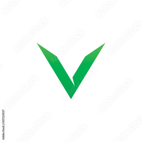 modern color v logo design