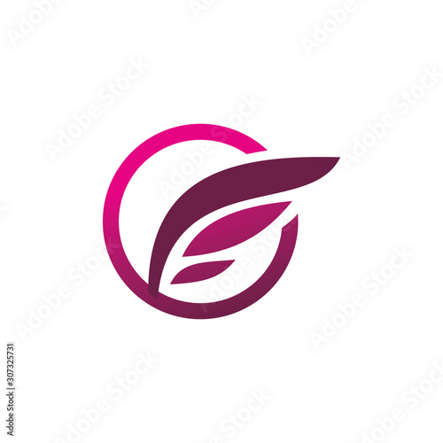 color f wing logo design