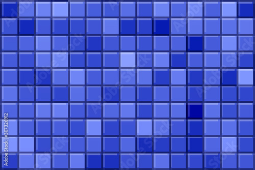 Abstract blue squares pixels photo