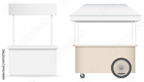 Empty display promotion counter with separate shadows