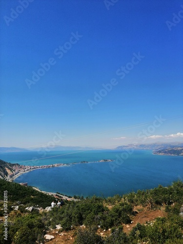 view of an island in Eğirdir Lake