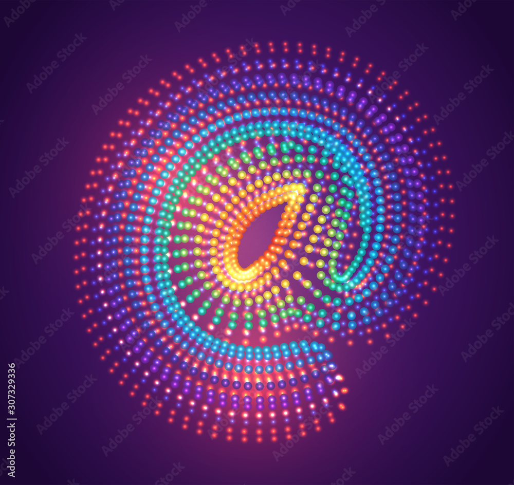vector symbol of luminous dots, rainbow gradient vector symbol of luminous dots, rainbow gradient