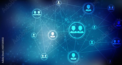 Wallpaper Mural 2d illustration Business Network  Torontodigital.ca