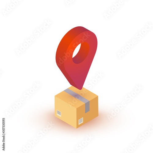Order Tracking App for Tablet or Smartphone. Vector