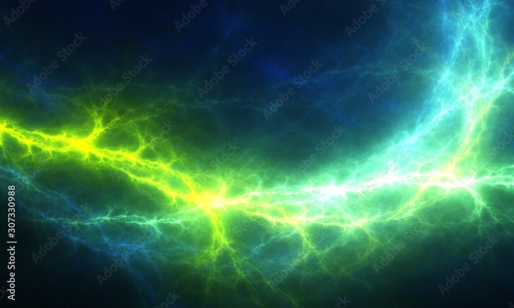 Naklejka premium Flowing light effect - dramatic abstract background