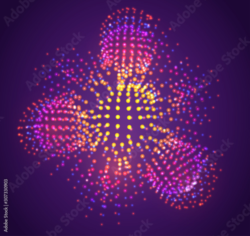 vector symbol of luminous dots, rainbow gradient