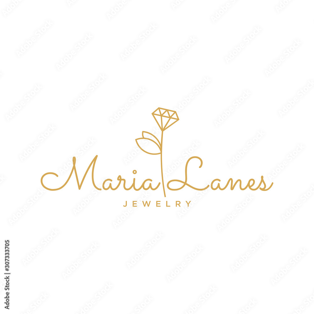 jewelry logo design inspiration, vector eps 10 Stock Vector | Adobe Stock