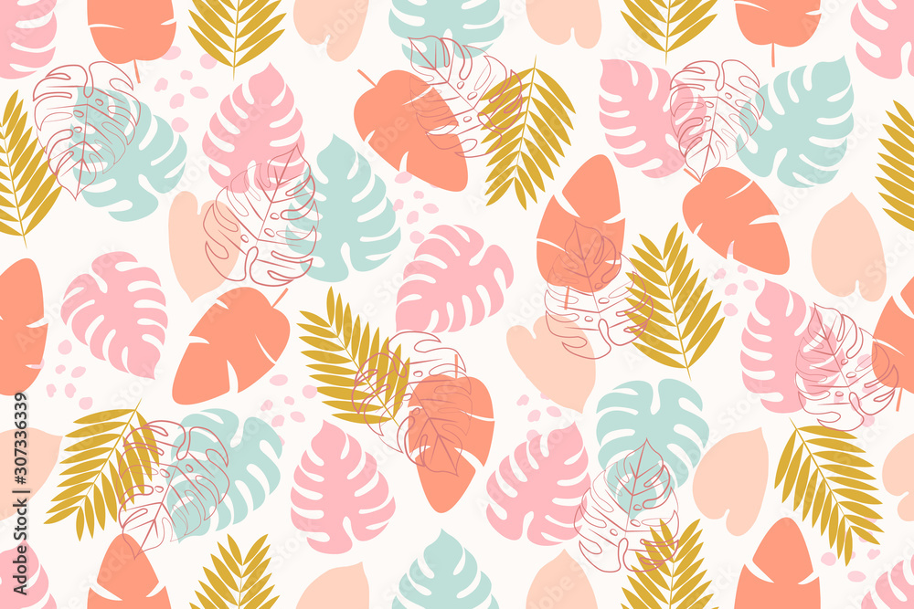 Tropical seamless pattern. Tropical seamless pattern.