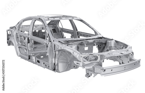 Unibody Car Chassis Frame Isolated photo