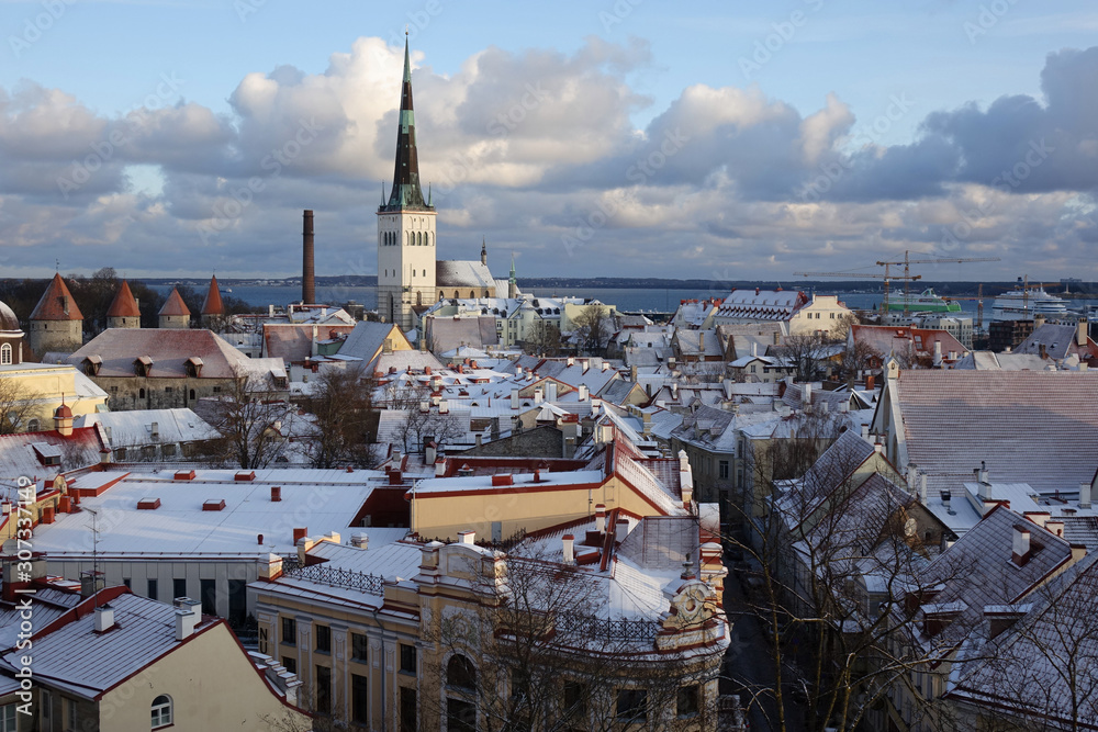 old Tallinn on a winter day