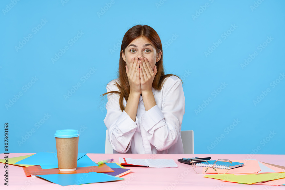 young woman in office