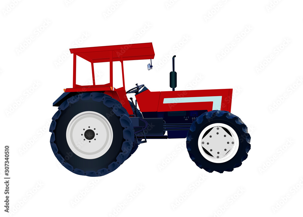 Obraz premium Illustration farm tractor