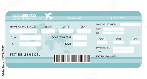 Airline boarding pass