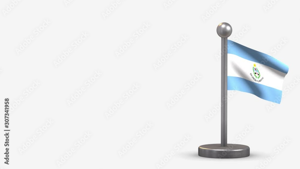 San Juan 3D waving flag animation on tiny flagpole. San Juan 3D waving flag animation on tiny flagpole.