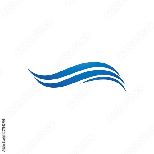 Water Wave Logo Template. vector Icon illustration design 
