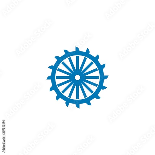 Water mill logo vector icon concept illustration design 