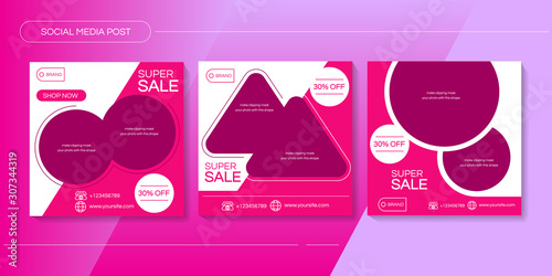 fashion social media post template for promotion. Editable photo frames, stories, backgrounds, banners