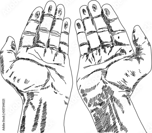 praying hands drawing realist for artwork.