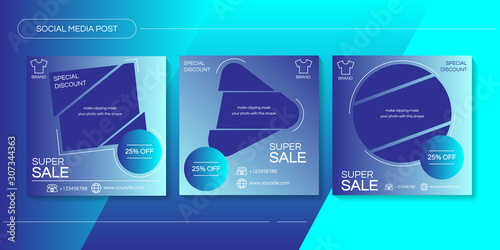 fashion social media post template for promotion. Editable photo frames, stories, backgrounds, banners