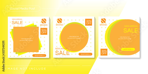 fashion social media post template for promotion. Editable photo frames, stories, backgrounds, banners