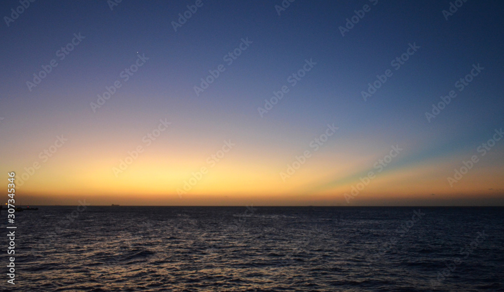 Fototapeta premium sunset caribean sea Curacao