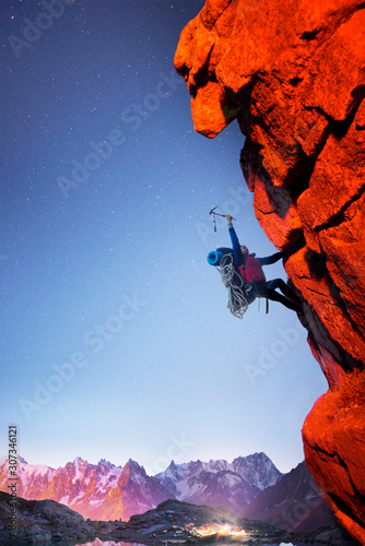 symbol of victory in the mountains photo