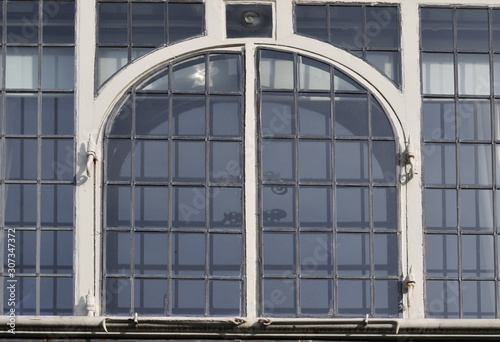 old window with leaded glass in Canterbury, England